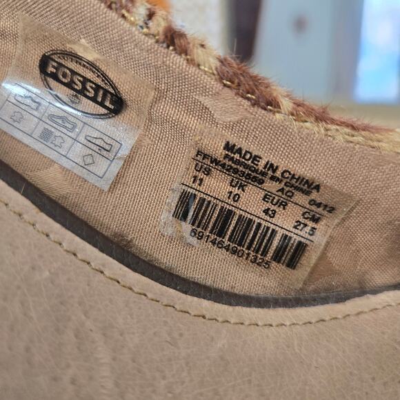 Fossil Womens Y2K Maddox Giraffe Print Calf Hair Buckle Chunky Block Heels 11 - Picture 9 of 11